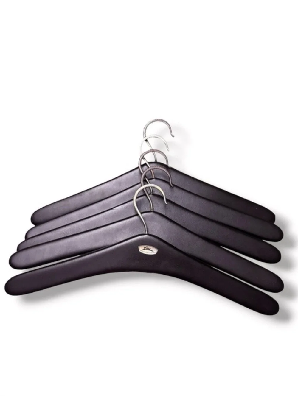 LIA OF SWITZERLAND Mid Century Luxury Covered Hangers Set of 5 VINTAGE